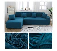 SXOPU Coperture Elastiche Elastiche allungabili for Salotto Segual Divano Chaise Cover Cover Lounge for Angolo Insieme del Divano (Color : Lake Blue, Size : 3 Seater 190-230cm)