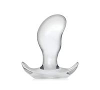 SXOVO Anal Plug Butt Plug Dildo con base a T Massaggiatore prostatico a forma di pisello Giocattoli del sesso SM Giocattoli del sesso per uomini e donne Trasparente (S)