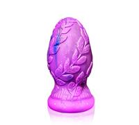 SXOVO Anal Plug Butt Plugs con forte ventosa 3D Leaf Pattern Fantasy Dildo anale Prostata G-Spot Stimolazione Sex Toy Dragon Eggs Anal Plug per donne uomini coppie (S)