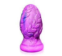 SXOVO Anal Plug Butt Plugs con forte ventosa 3D Leaf Pattern Fantasy Dildo anale Prostata G-Spot Stimolazione Sex Toy Dragon Eggs Anal Plug per donne uomini coppie (M)