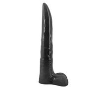 SXOVO Animale Pene 25,5 CM Ultra Lungo Realistico Cervo Alce Dildo Cazzo Plug Anale Giocattolo Artificiale (Nero)