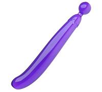SXOVO Dildo Anale in TPE da 26,5CM per Principianti, Plug anale a forma di melanzana da donna e uomo, Dildo Doppio Estremità per la Stimolazione Vaginale e il Massaggio Prostatico (265mm*36mm, Viola)