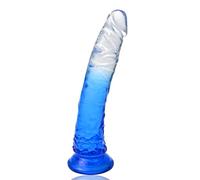 SXOVO Dildo Plug Anale Stimolazione del Punto G Trasparente Vagina Anale Giocattolo Sessuale Universale Masturbatore Maschile e Femminile (XXL)