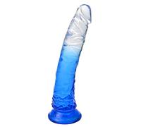 SXOVO Dildo Plug Anale Stimolazione del Punto G Trasparente Vagina Anale Giocattolo Sessuale Universale Masturbatore Maschile e Femminile (M)