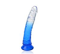 SXOVO Dildo Plug Anale Stimolazione del Punto G Trasparente Vagina Anale Giocattolo Sessuale Universale Masturbatore Maschile e Femminile (L)