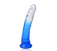 SXOVO Dildo Plug Anale Stimolazione del Punto G Trasparente Vagina Anale Giocattolo Sessuale Universale Masturbatore Maschile e Femminile (XL)