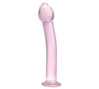 SXOVO Dildo Vetro 17,5 CM Dildo Realistico con Glande Lungo Plug Anale in Cristallo per Stimolazione Punto G e Massaggio Prostata Toys Sessuali per Donna Uomini (Rosa Trasparente)