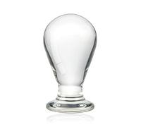 SXOVO Glass Anal Plug Crystal Dildo Classic Transparent Light Bulb Butt Plug Masturbazione Vagina Massager per uomini e Donne Giocattolo Sessuale Combinato (M)