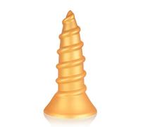 SXOVO Plug Anale-Dilatatore Donna Uomo Butt Plug Analesex Toy con Potente Ventosa Cono Dildo XXL a Spirale per Dilatazione e Allungamento Anale Toys Sessuali per Donna Uomini (M)