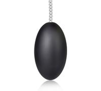 SXOVO Plug anale Plug anale liquido in silicone nero con catena metallica Masturbatore anale Trainer stimolazione della prostata G-Spot Massaggiatore giocattolo sessuale per donne uomini e coppie (M)
