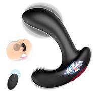 SXOVO Vibratore con Telecomando 2 in 1 Vibratori Anali Plug Gonfiabile Vibrante con 10 Modalità Vibrazione Prostata Vibratore per Dilatazione Anale Giocattoli Sessuali per Uomini Donne Estremi