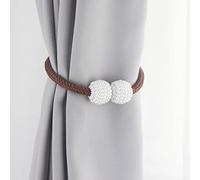 SXPXP 2 Pezzi Ganci for Tende, fermatende, Accessori for la Decorazione della casa, magnetici for finestre, Anelli(Coffee)