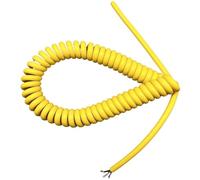 SXPXP Cavo a Spirale telescopico, 5 conduttori a Molla di Alimentazione con Anima in Rame Privo Ossigeno a prolunga a a(Stretch 2 Meter)