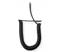 SXPXP Cavo a Spirale telescopico, Cavo di Alimentazione a Nero a 3 conduttori da 1,5 mm2, a Molla con Anima in Rame(Black,Strech 2.5 Meters)
