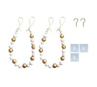 SXPXP Fermatende in Stile Moderno, 2 Pezzi, con Perline in Legno, for finestre, ghirlande in Fattoria, Accessori for Decorazioni Boho(4)