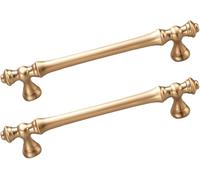 SXPXP Maniglie 2 pezzi maniglie for cassetti, for mobili antichi, for porte da cucina in lega di zinco, pomelli in rame spazzolato, for cassettiere, armadi, armadietti(Brushed Copper,Hole Pitch 96mm)