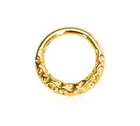 SXQCKJ Anello per Setto Nasale In Acciaio Inossidabile, Anelli Piercing a Forma di Fiore Luna Serpente e Loto, Cartilagine Del Altri(11,GOLD_16G 1.2 * 8MM)