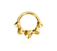 SXQCKJ Anello per Setto Nasale In Acciaio Inossidabile, Anelli Piercing a Forma di Fiore Luna Serpente e Loto, Cartilagine Del Altri(1,GOLD_16G 1.2 * 10MM)