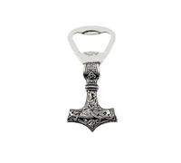 SXQCKJ Ciondolo Apribottiglie da Uomo A Forma di Martello di Thor, Collana con Amuleto Vichingo Mjolnir in Acciaio Inossidabile, Gioielli Pagani Norreni(Steel+Chain)