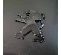 SXQDL Stemmi Emblem per Peugeot 207 208 308 408,ABS Logo Sticker Logo Cofano Anteriore Posteriore Decorazioni Auto Accessori Styling Decorazioni Auto Accessori,Black-Logo