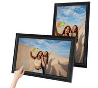 SXQYCH Cornice Digitale WiFi, Cornice Digitale Alta Definizione, Supporto Montaggio Parete, Schermo Touchscreen Antiriflesso, per Esporre Dipinti Artistici e Informazioni di Benvenuto(Black,21.5")