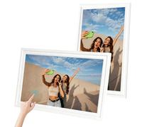 SXQYCH Cornice Digitale WiFi, Cornice Digitale Alta Definizione, Supporto Montaggio Parete, Schermo Touchscreen Antiriflesso, per Esporre Dipinti Artistici e Informazioni di Benvenuto(White,13.3")