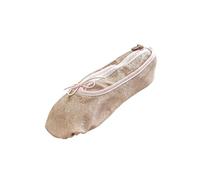 SXRQ Astuccio compatto per penne con disegno ballerina, Oro champagne | Astuccio con cerniera glitterata per penne, righelli e organizzazione della scrivania