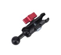 SXRQ Braccio adattatore per navigatore auto, rosso | Connettore in lega di alluminio a doppia sfera da 17 mm per controllo di visualizzazione del supporto del telefono