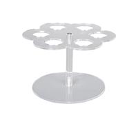 SXRQ Supporto trasparente per cartucce per bevande a 6 fori, in acrilico, antigraffio, compatto, con capienti cialde, elegante porta cialde in acrilico per la casa