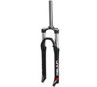 SXSaelciun 27.5'' Forcella Ammortizzata per Mountain Bike 100mm Corsa MTB Molla oleodinamica 1-1/8" Tubo Dritto Freno a Disco Anteriore QR Blocco Manuale (Colore: Nero)