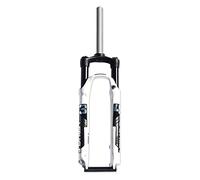 SXSaelciun Forcella MTB Mountain Bike SuspeSXSaelciunion 26/27.5/29 Pollici 1-1/8 QR 9mm Forcelle per Bicicletta per Vari percorsi (Colore: Bianco Nero, Misura 26")