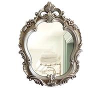 SXSaelciun Specchio Decorativo Vintage 70x90cm/28x36, Specchio da Parete in Stile Barocco per Il Bagno, per l'arredamento della casa (Colore: Argento Antico)