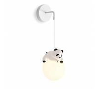 SXSCARKX Applique a Forma di Luna per la cameretta dei Bambini, Modello 3D a Forma di Orso (Panda)