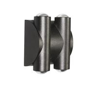 SXSCARKX Applique da Esterno Nera in Alluminio pressofuso, Design Moderno e Semplice con Luce LED Bianca Calda, Emissione Luminosa Verso l'Alto e Verso Il Basso, Ideale per Cortili, Ville e