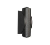SXSCARKX Applique da Esterno Nera in Alluminio pressofuso, Design Moderno e Semplice con Luce LED Bianca Calda, Emissione Luminosa Verso l'Alto e Verso Il Basso, Ideale per Cortili, Ville e