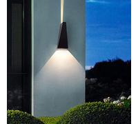 SXSCARKX Applique da Esterno Triangolare Lunga Nera in Alluminio Satinato, Lampada Minimalista nordica dal Design Semplice per Cortile e corridoio.