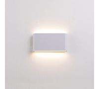 SXSCARKX Applique da Parete a LED Moderna e Minimalista con Doppia Testa, Design Luminoso, in Alluminio Nero Opaco, Orientamento Verso l'Alto e Verso Il Basso, Ideale per Cortile, Ingresso,