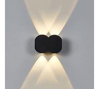 SXSCARKX Lampada da Parete a LED nordica Semplice, a Striscia Nera, con Luce Calda e soffusa, Impermeabile, Antipolvere e Resistente all'umidità, con Orientamento Verso l'Alto e Verso Il ba