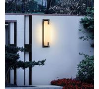 SXSCARKX Lampada da Parete contemporanea per Esterni in Ottone, squisita, LED, elettrica, Semplice, Impermeabile, per Balcone, corridoio, Cortile, Villa, cancello, Hotel, Marmo (B H47CM 1 P