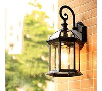 SXSCARKX Lampada da Parete Retro Lanterna da Esterno Antica Stile Rustico E27, Lampada da Parete Impermeabile, Antiruggine Luce Alluminio, per Giardino Cortile Balcone Ingresso Viale (A)