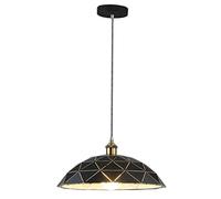 SXSHEYS Lampada a Sospensione Minimalista Industriale Lampada da soffitto retrò E27 per Camera da Letto, Soggiorno, Cucina e corridoio (Bianca, 19,7 Pollici)