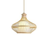 SXSHEYS Lampada a Sospensione Semplice in bambù per Uso Domestico, Creativa, a 1 Luce, Stile retrò Sud-EST Asiatico, Lampada a Sospensione a soffitto con Una Sola Testa, apparecchio a risp
