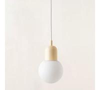 SXSHEYS Lampada a Sospensione Semplice in Vetro di Latte, Moderna di metà secolo, Lampada da soffitto a Sospensione, Isola Verde nordica sopra Il lavello della Cucina, Sfera Bianca smerigl