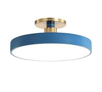 SXSHEYS Lampada da soffitto a LED Semi-Incasso Macaron Round, Moderna in Ferro battuto, per cameretta, Camera da Letto, corridoio - Luce Blu+Neutra 40 cm 28 W
