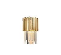 SXSKPP Lampadario Moderno e Creativo Crystal LED Postmodern Golden Stainless Steel Round Designer Lighting Lustre Suspension Lampen Lampen per Foyer (Rotondo 60 cm) (Lampada da Par