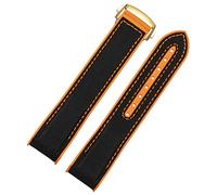 SXSWCH 20 mm 22mm Blac Blu Orange Blu in tessuto Nylon Banda per orologio per Omega Seamaster 300 Ocean Watchle Tools Cinting Silicone (Colore: Black Orange-RD, dimensione: 22mm)