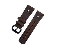 SXSWCH 28 mm Classico Canda di guardia in pelle autentica con rivetta per sette venerdì cinghia di orologio nera Braccia marrone Bracciale Fibbia