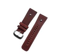 SXSWCH 28 mm Classico Canda di guardia in pelle autentica con rivetta per sette venerdì cinghia di orologio nera Braccia marrone Bracciale Fibbia