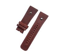 SXSWCH 28 mm Classico Canda di guardia in pelle autentica con rivetta per sette venerdì cinghia di orologio nera Braccia marrone Bracciale Fibbia