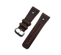 SXSWCH 28 mm Classico Canda di guardia in pelle autentica con rivetta per sette venerdì cinghia di orologio nera Braccia marrone Bracciale Fibbia